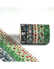 1PC ozdobny śnieg, jelenie, boże narodzenie drzewo taśmy Washi ryżu papier diy klej taśma do dekoracji dla domu boże narodzenie 