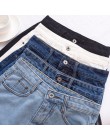 Lucyever moda koreański lato kobiety spódnica denim wysoka talia czarny mini spódniczki pakiet hip niebieskie dżinsy harajuku pl