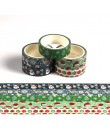1PC ozdobny śnieg, jelenie, boże narodzenie drzewo taśmy Washi ryżu papier diy klej taśma do dekoracji dla domu boże narodzenie 