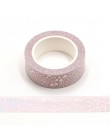 Nowy 1PC srebrna folia serca Washi taśma ryżu papier diy Scrapbooking taśma samoprzylepna z wzorami 1.5cm * 10m artykuły papiern
