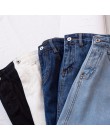 Lucyever moda koreański lato kobiety spódnica denim wysoka talia czarny mini spódniczki pakiet hip niebieskie dżinsy harajuku pl