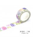 Śliczne Kawaii rośliny kwiaty japoński maskująca taśma washi dekoracyjna taśma klejąca Decora Diy naklejki scrapbooking etykiety