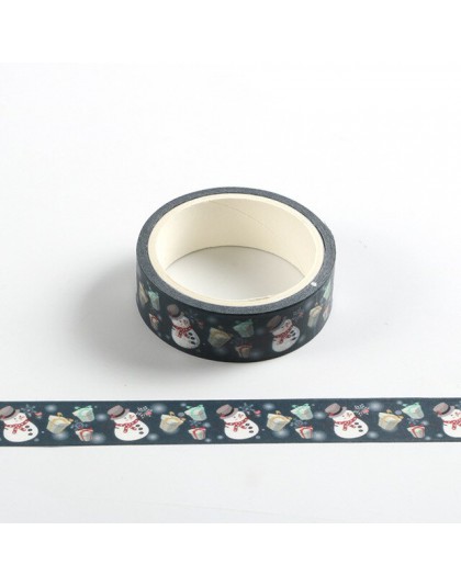 1PC ozdobny śnieg, jelenie, boże narodzenie drzewo taśmy Washi ryżu papier diy klej taśma do dekoracji dla domu boże narodzenie 