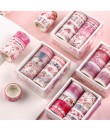 10 sztuk/paczka magia Sakura las taśma klejąca washi taśma diy do scrapbookingu etykieta samoprzylepna taśma maskująca