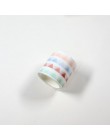 Kolor geometryczny wzór Washi taśma rolka do czyszczenia ubrań maskująca taśma klejąca do rzemiosła Diy dekoracje do scrapbookin