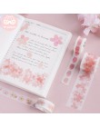 Pan papieru 3 sztuk/pudło japoński Sakura Cherry Blossom Scrapbooking DIY różowy Washi taśma Bullet Journaling dekoracji taśmy m