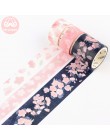 Pan papieru 3 sztuk/pudło japoński Sakura Cherry Blossom Scrapbooking DIY różowy Washi taśma Bullet Journaling dekoracji taśmy m