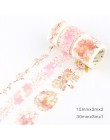 Pan papieru 3 sztuk/pudło japoński Sakura Cherry Blossom Scrapbooking DIY różowy Washi taśma Bullet Journaling dekoracji taśmy m