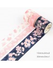 Pan papieru 3 sztuk/pudło japoński Sakura Cherry Blossom Scrapbooking DIY różowy Washi taśma Bullet Journaling dekoracji taśmy m