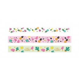 3 rolki/zestaw Washi zestaw taśm maskujących zwierząt owoce papierowe taśmy maskujące japoński 15mm x 5m Washi taśma diy do scra