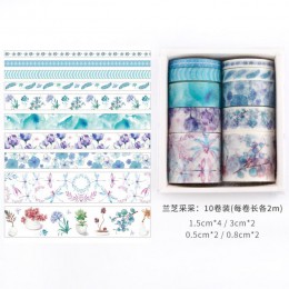 10 sztuk/paczka magia Sakura las taśma klejąca washi taśma diy do scrapbookingu etykieta samoprzylepna taśma maskująca