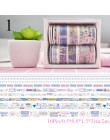 10 sztuk/partia wiśni kwiaty Washi taśmy Flamingo jednorożec klej dekoracyjny taśmy maskujące dla Scrapbooking Decor śliczne Pap