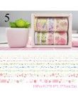 10 sztuk/partia wiśni kwiaty Washi taśmy Flamingo jednorożec klej dekoracyjny taśmy maskujące dla Scrapbooking Decor śliczne Pap