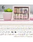 10 sztuk/partia wiśni kwiaty Washi taśmy Flamingo jednorożec klej dekoracyjny taśmy maskujące dla Scrapbooking Decor śliczne Pap