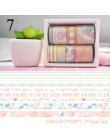 10 sztuk/partia wiśni kwiaty Washi taśmy Flamingo jednorożec klej dekoracyjny taśmy maskujące dla Scrapbooking Decor śliczne Pap