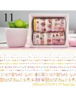 10 sztuk/partia wiśni kwiaty Washi taśmy Flamingo jednorożec klej dekoracyjny taśmy maskujące dla Scrapbooking Decor śliczne Pap