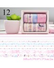 10 sztuk/partia wiśni kwiaty Washi taśmy Flamingo jednorożec klej dekoracyjny taśmy maskujące dla Scrapbooking Decor śliczne Pap