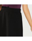 SHEIN czarna elastyczna talia teksturowana spódnica Preppy zwykły krój i Flare linia spódnice kobiety jesień wysoka talia krótka