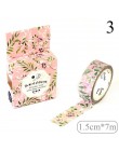 1PC śliczne Flamingo taśma maskująca Kawaii kwiatowa taśma washi dekoracyjna taśma klejąca dla dzieci DIY Scrapbooking pamiętnik