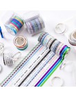 10 rolek/zestaw Slim Kawaii japoński biurowe laserowe Scrapbooking taśmy washi Tape taśmy maskujące dekoracje na artykuły biurow