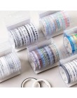 10 rolek/zestaw Slim Kawaii japoński biurowe laserowe Scrapbooking taśmy washi Tape taśmy maskujące dekoracje na artykuły biurow