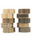 10 rolek/zestaw czarne złoto taśmy Washi Tape zestaw papieru festiwal DIY Scrapbooking taśma samoprzylepna z wzorami dekoracyjne