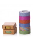 1 PC 16 kolorów Hot sprzedaży 10m brokat Washi rolka do czyszczenia ubrań maskująca taśma klejąca etykiety Craft dekoracyjne diy