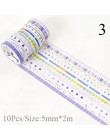 10 sztuk/zestaw Kawaii taśma maskująca śliczne taśmy washi Tape zestaw dekoracyjna taśma klejąca dla dzieci DIY Scrapbooking pam