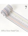 10 sztuk/zestaw Kawaii taśma maskująca śliczne taśmy washi Tape zestaw dekoracyjna taśma klejąca dla dzieci DIY Scrapbooking pam