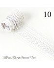 10 sztuk/zestaw Kawaii taśma maskująca śliczne taśmy washi Tape zestaw dekoracyjna taśma klejąca dla dzieci DIY Scrapbooking pam