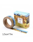 7m * 15mm DIY śliczne Kawaii Van Gogh dekoracyjne taśmy Washi rocznika taśma klejąca do Scrapbooking pamiętnik szkolne materiały