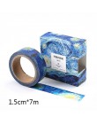 7m * 15mm DIY śliczne Kawaii Van Gogh dekoracyjne taśmy Washi rocznika taśma klejąca do Scrapbooking pamiętnik szkolne materiały