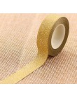 1 PC 16 kolorów Hot sprzedaży 10m brokat Washi rolka do czyszczenia ubrań maskująca taśma klejąca etykiety Craft dekoracyjne diy