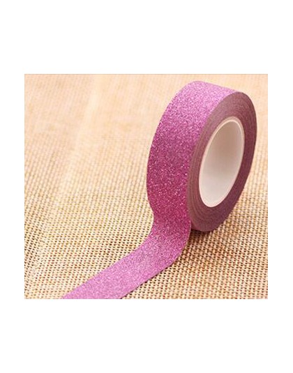1 PC 16 kolorów Hot sprzedaży 10m brokat Washi rolka do czyszczenia ubrań maskująca taśma klejąca etykiety Craft dekoracyjne diy