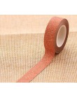1 PC 16 kolorów Hot sprzedaży 10m brokat Washi rolka do czyszczenia ubrań maskująca taśma klejąca etykiety Craft dekoracyjne diy