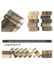 10 rolek/zestaw czarne złoto taśmy Washi Tape zestaw papieru festiwal DIY Scrapbooking taśma samoprzylepna z wzorami dekoracyjne