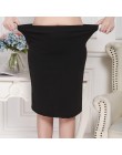 XL-8XL Plus Size kobiety letnie spódnice w stylu casual, czarny duży rozmiar biurowa, damska spódnica do pracy Faldas 6XL 7XL St