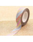 1 PC 16 kolorów Hot sprzedaży 10m brokat Washi rolka do czyszczenia ubrań maskująca taśma klejąca etykiety Craft dekoracyjne diy