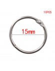 Wysokiej jakości 2/3/5/10 sztuk metalowy pierścień Binder 15 - 80mm DIY albumy luźne liści Book Hoops otwarcie biuro wiążące Sup