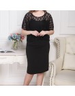 XL-8XL Plus Size kobiety letnie spódnice w stylu casual, czarny duży rozmiar biurowa, damska spódnica do pracy Faldas 6XL 7XL St