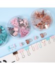 72/25/160/box Rose złoty Metal Clip duże głowy spinacze do papieru materiały biurowe wiążące połączenie zestaw delikatne papeter