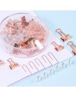 72/25/160/box Rose złoty Metal Clip duże głowy spinacze do papieru materiały biurowe wiążące połączenie zestaw delikatne papeter