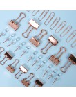 72/25/160/box Rose złoty Metal Clip duże głowy spinacze do papieru materiały biurowe wiążące połączenie zestaw delikatne papeter