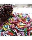 50 sztuk Mini kolorowe klamerka materiały biurowe zdjęcie Memo Peg Pin DIY Craft pocztówka klipy do dekoracji długość 2.5cm