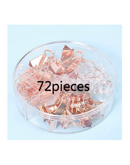 72/25/160/box Rose złoty Metal Clip duże głowy spinacze do papieru materiały biurowe wiążące połączenie zestaw delikatne papeter