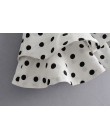 Kobiety moda polka dot druku plisowana asymetryczna spódnica faldas mujer panie z powrotem na zamek błyskawiczny vestidos elegan