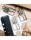 5 sztuk Retro ręcznie kształt De Papel notatki DIY zakładek „ hotele ”oraz „ wynajem samochodów” na górze metalowe klipsy do seg
