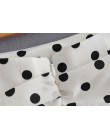 Kobiety moda polka dot druku plisowana asymetryczna spódnica faldas mujer panie z powrotem na zamek błyskawiczny vestidos elegan