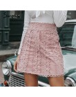 Simplee A-line koronkowy haft kobiety spódnica casualowe w stylu streetwear jesień kobiet krótka spódnica do klubu na imprezę pa