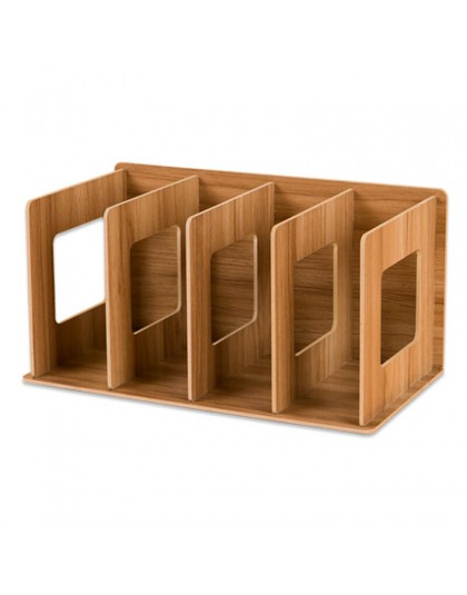 Drewno DIY Desktop czasopisma książki regały magazynowe książka półka ekspozycyjna stojak Mesh organizer na biurko regał Bookend